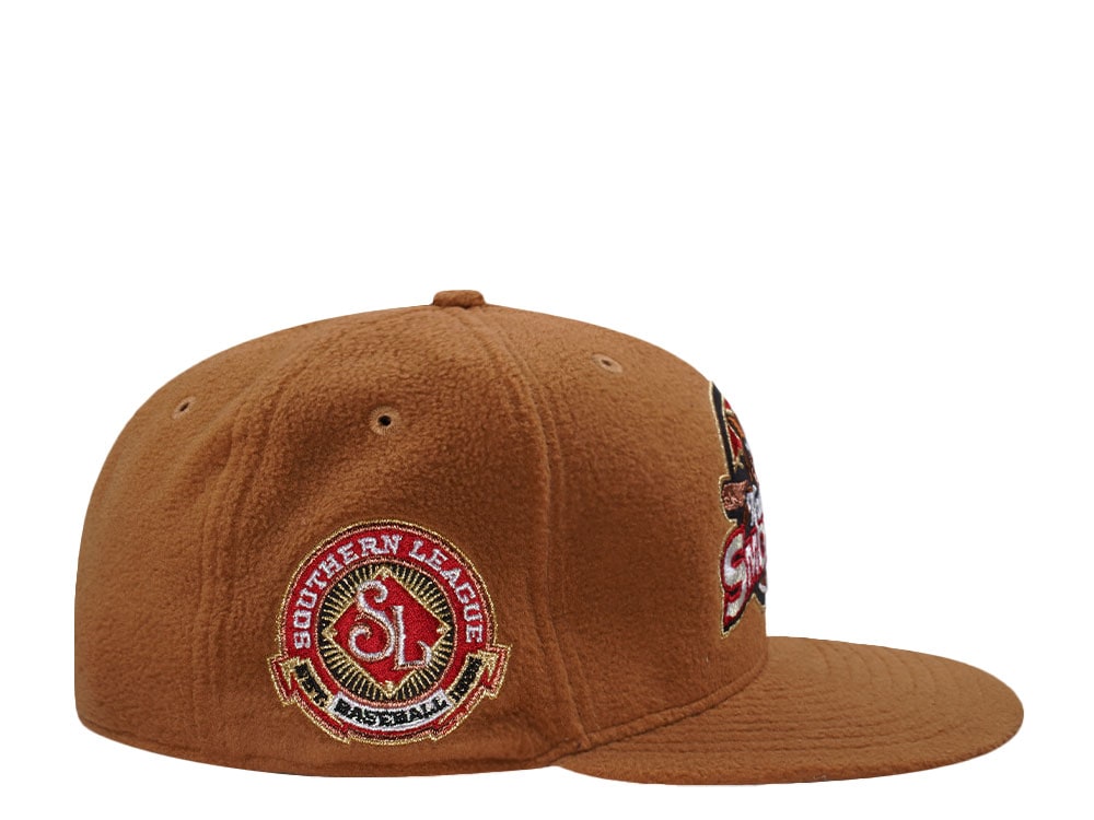New Era Knoxville Smokies Southern League Fleece Brown Prime Edition 59Fifty Fitted Cap