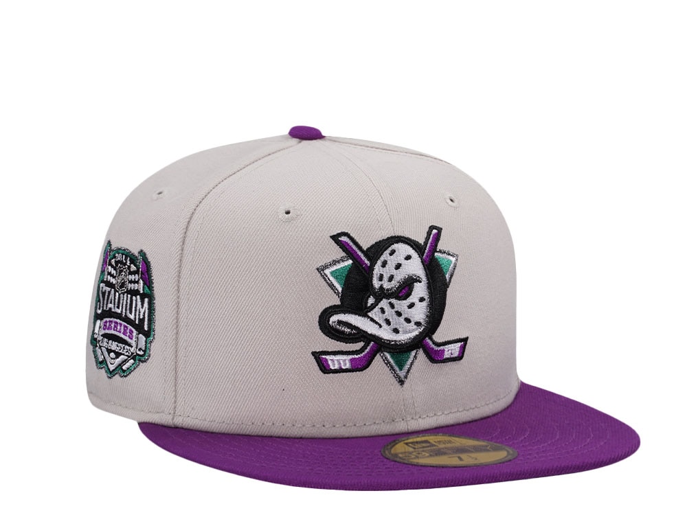 New Era Anaheim Ducks Stadium Series 2014 Stone Grape Two Tone Edition 59Fifty Fitted Cap
