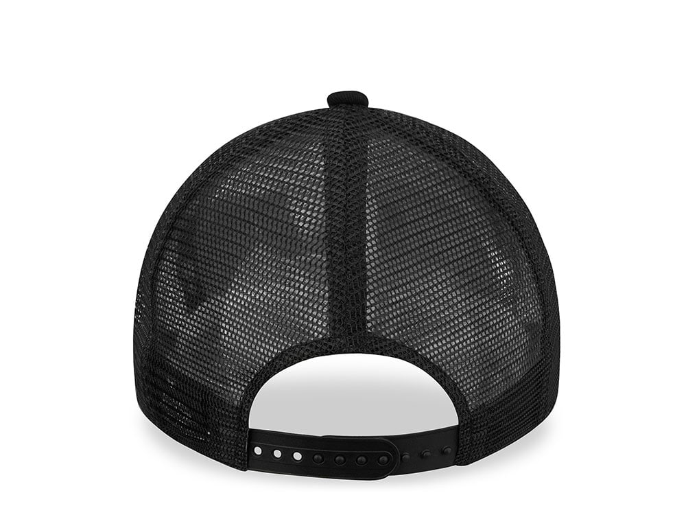 New Era Chicago Bulls Black Graphite A Frame Trucker Snapback Cap