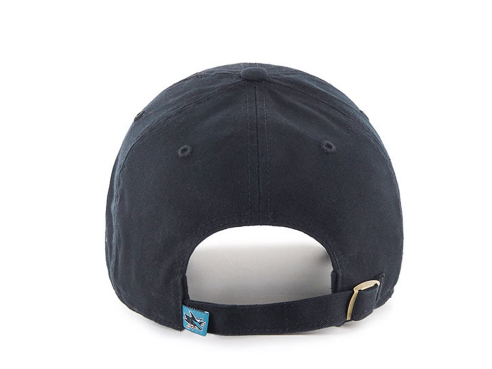 47Brand San Jose Sharks Black Clean up Strapback Cap
