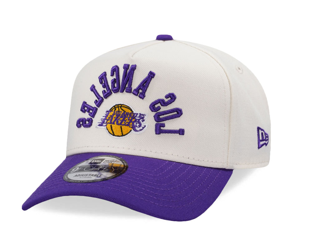 New Era Los Angeles Lakers Script Chrome Two Tone Edition 9Forty A Frame Snapback Cap
