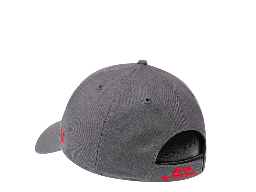 47Brand Chicago Blackhawks Gray Classic Strapback Cap