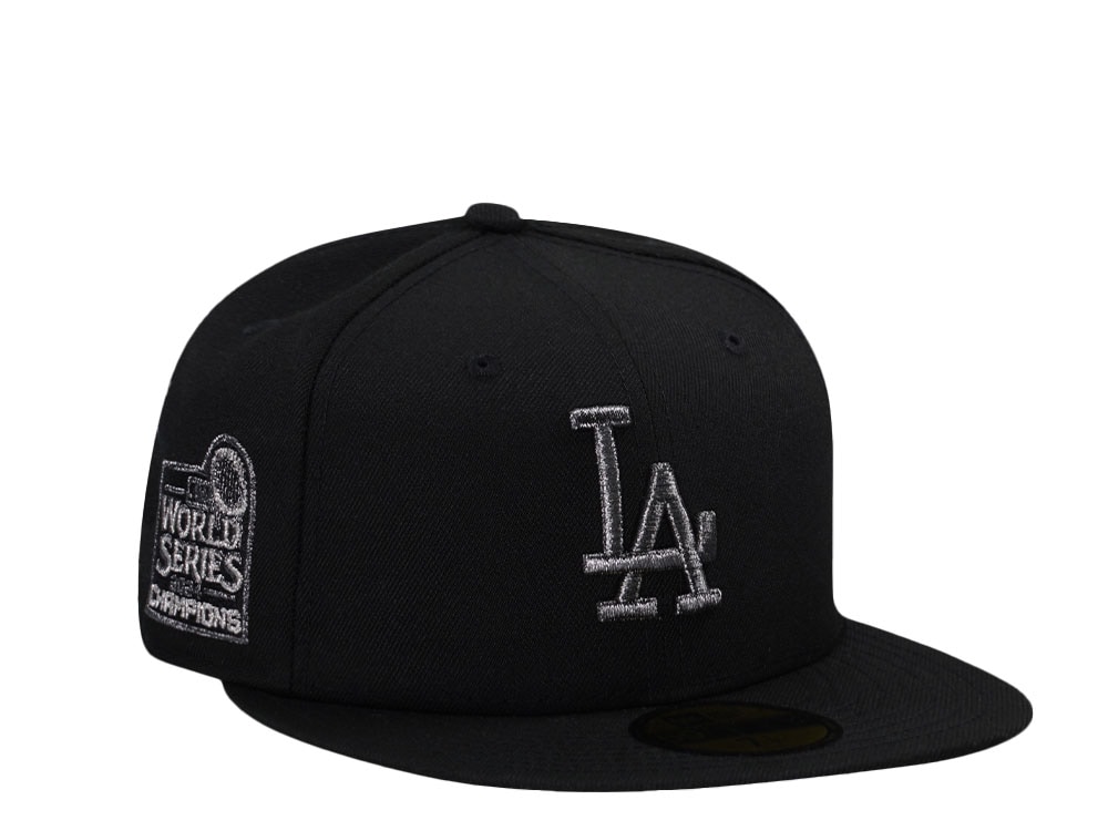 New Era Los Angeles Dodgers World Series 2024 Champions Black Pewter Prime Edition 59Fifty Fitted Cap