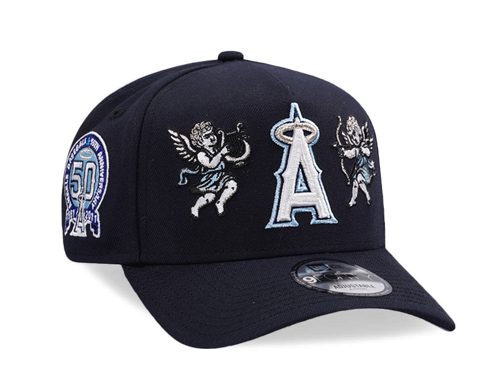 New Era Anaheim Angels 50th Anniversary Cupids Navy Prime Edition 9Forty A Frame Snapback Cap