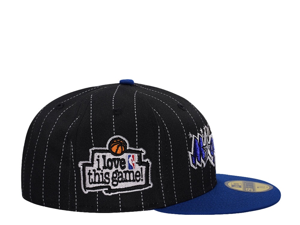 New Era Orlando Magic Love this Game Black Pinstripe Two Tone Edition 59Fifty Fitted Cap