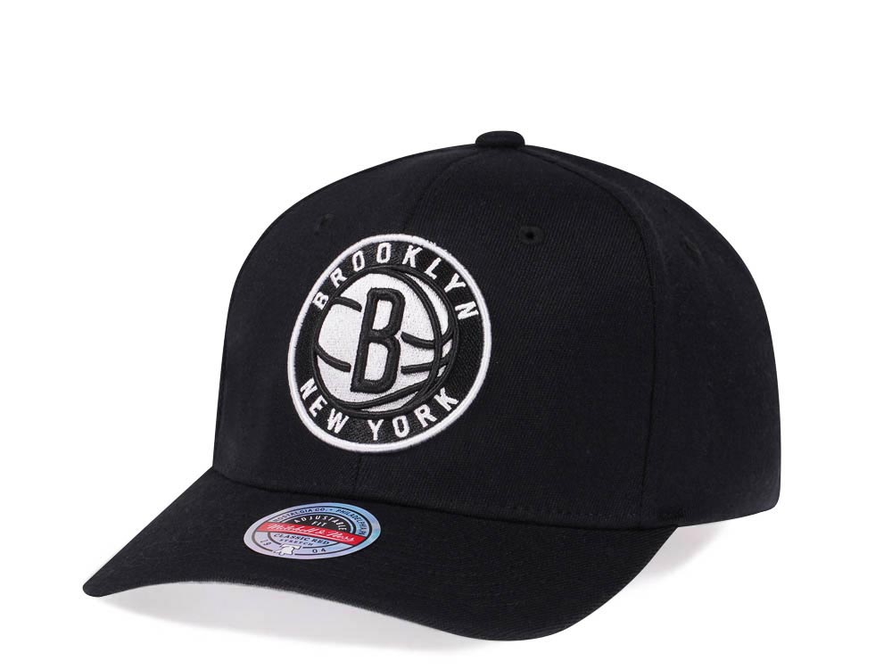 Mitchell & Ness Brooklyn Nets Team Ground Red Line Black Solid Flex Snapback Cap