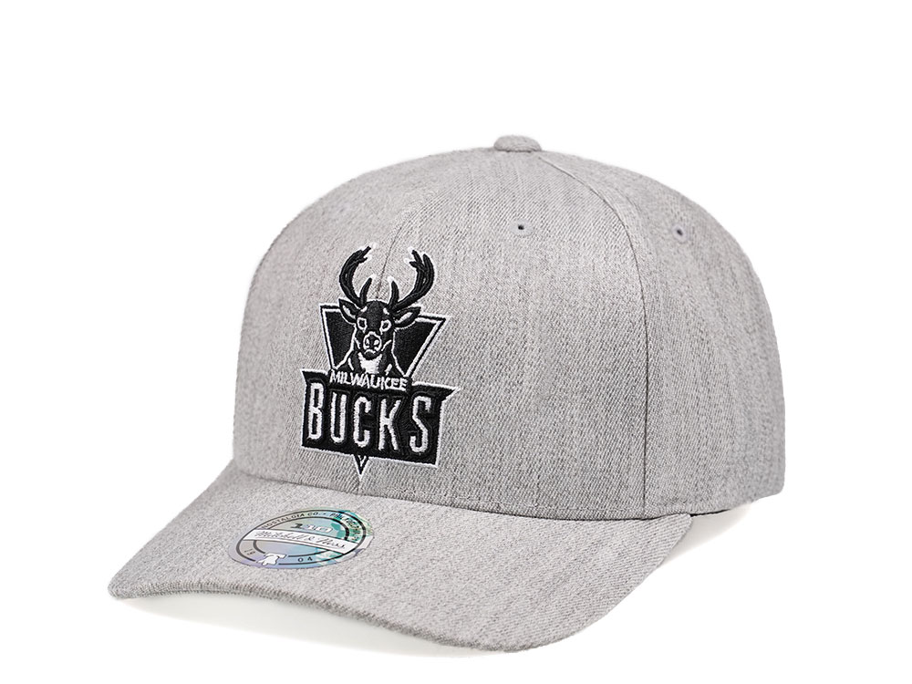 Mitchell & Ness Milwaukee Bucks Heather 110 Flex Snapback Cap