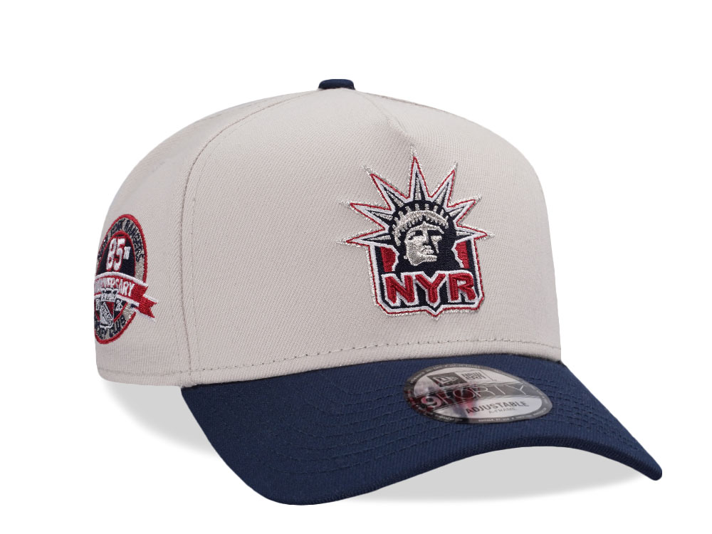 New Era New York Rangers 85th Anniversary Chrome Two Tone Edition 9Forty A Frame Snapback Cap