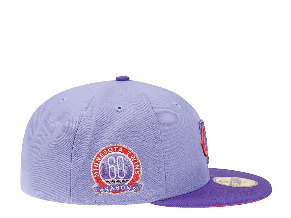 New Era Minnesota Twins 60 Season Purple Dreams Prime Edition 59Fifty Fitted Cap