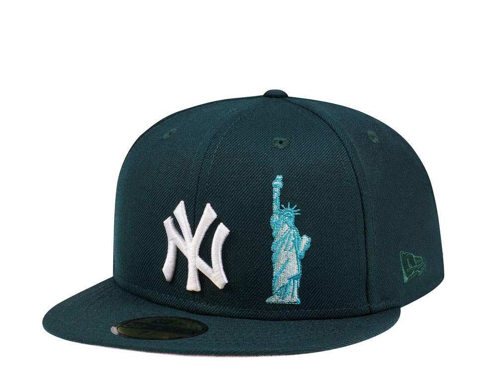 New Era New York Yankees NYC Icons Green and Pink Edition 59Fifty Fitted Cap