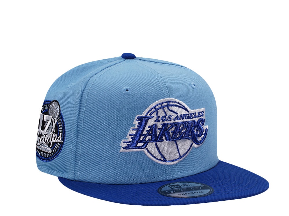 New Era Los Angeles Lakers 17x Champs Sky Blue Two Tone Edition 9Fifty Snapback Cap