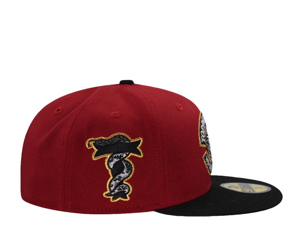 New Era Topperzstore Skull Inaugural Season 2017 Red Two Tone Edition 59Fifty Fitted Cap