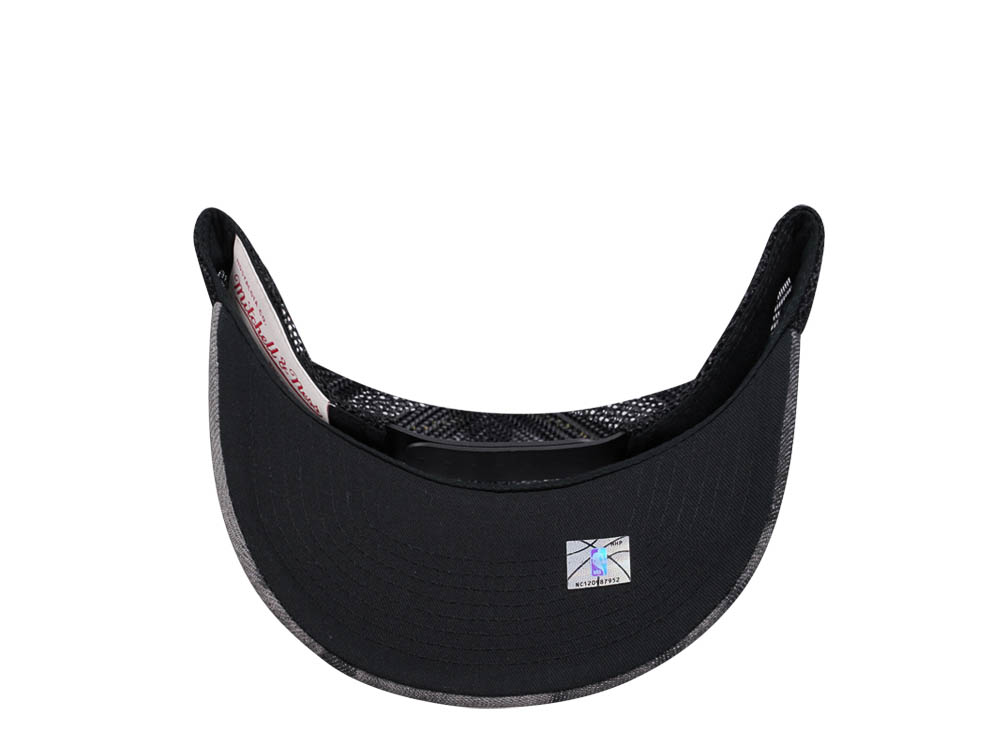 Mitchell & Ness Brooklyn Nets Burnt Ends Black Trucker Snapback Cap