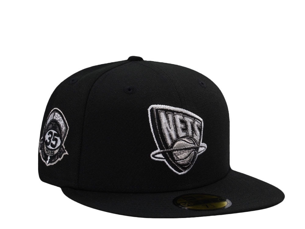 New Era New Jersey Nets 35th Anniversary Black Prime Edition 59Fifty Fitted Cap