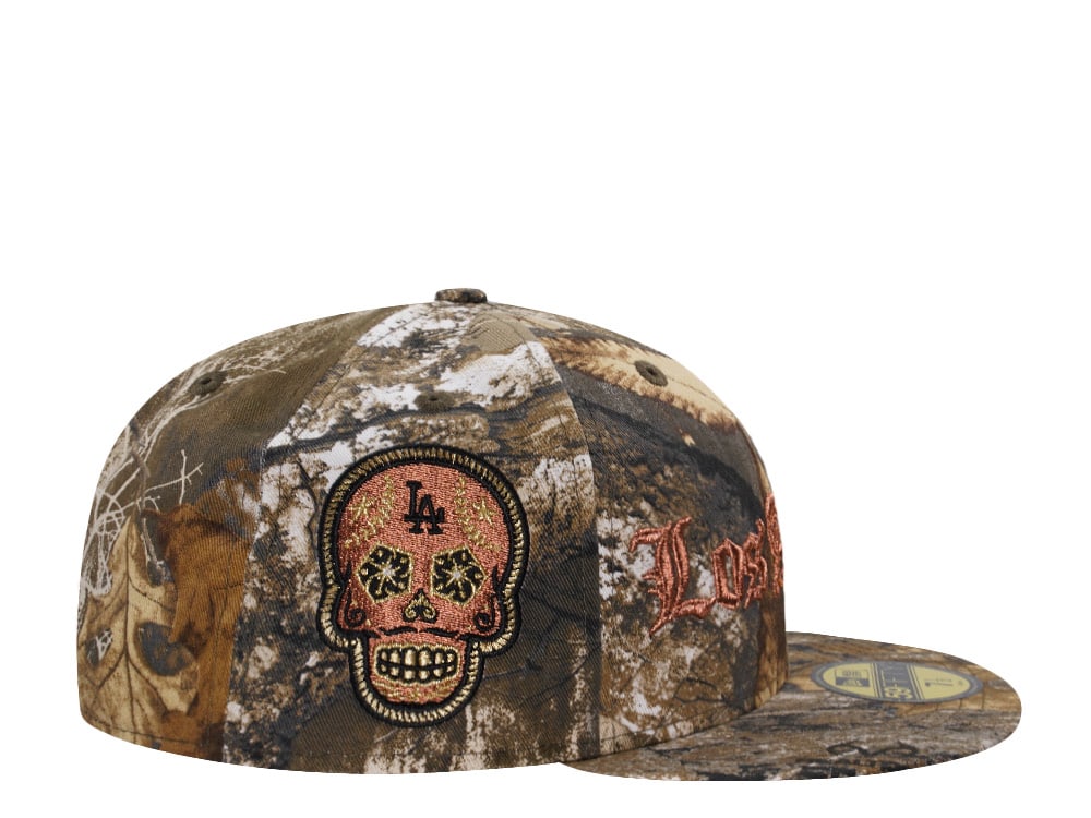 New Era Los Angeles Dodgers Metallic Skull Realtree Prime Edition 59Fifty Fitted Cap