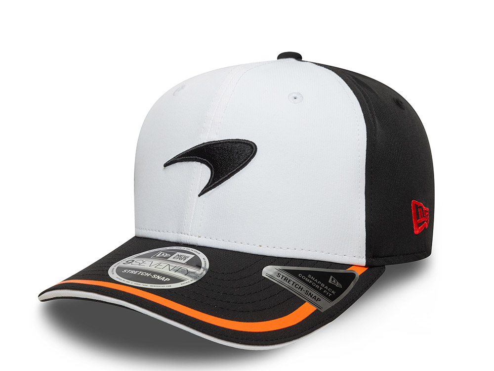 New Era McLaren Racing White Recycled Retro Edition 9Seventy Stretch Snapback Cap