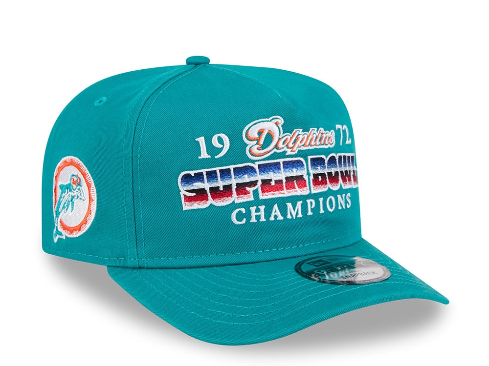 New Era Miami Dolphins Super Bowl Champions 1972 Historic Teal Edition 9Fifty A Frame Snapback Cap