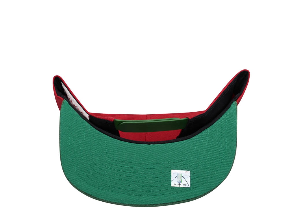 Mitchell & Ness Seattle Supersonics Transcript Red Two Tone Snapback Cap