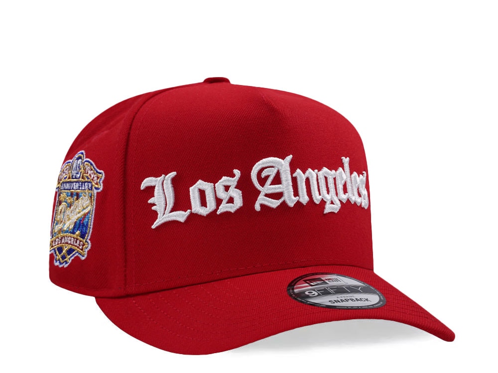New Era Los Angeles Dodgers 40th Anniversary Red Prime Edition 9Fifty A Frame Snapback Cap