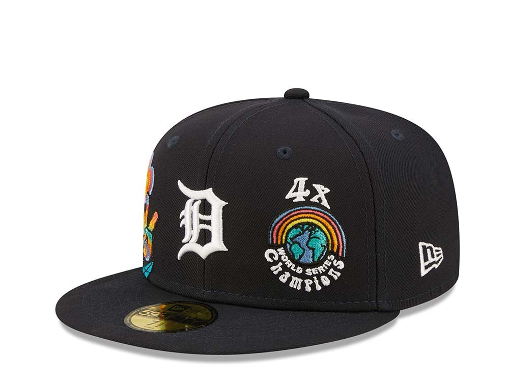 New Era Detroit Tigers 4x World Series Champions - Navy Groovy Edition 59Fifty Fitted Cap