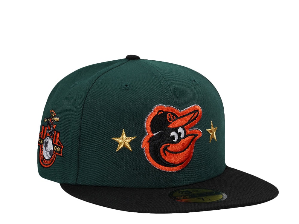 New Era Baltimore Orioles World Series Champions 1966 Dark Green Two Tone Edition 59Fifty Fitted Cap
