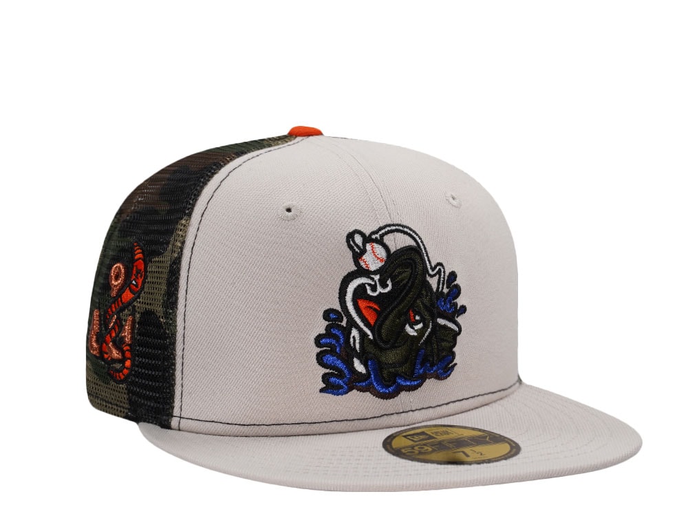 New Era Gwinnett Stripers Camouflage Mesh Edition 59Fifty Trucker Fitted Cap