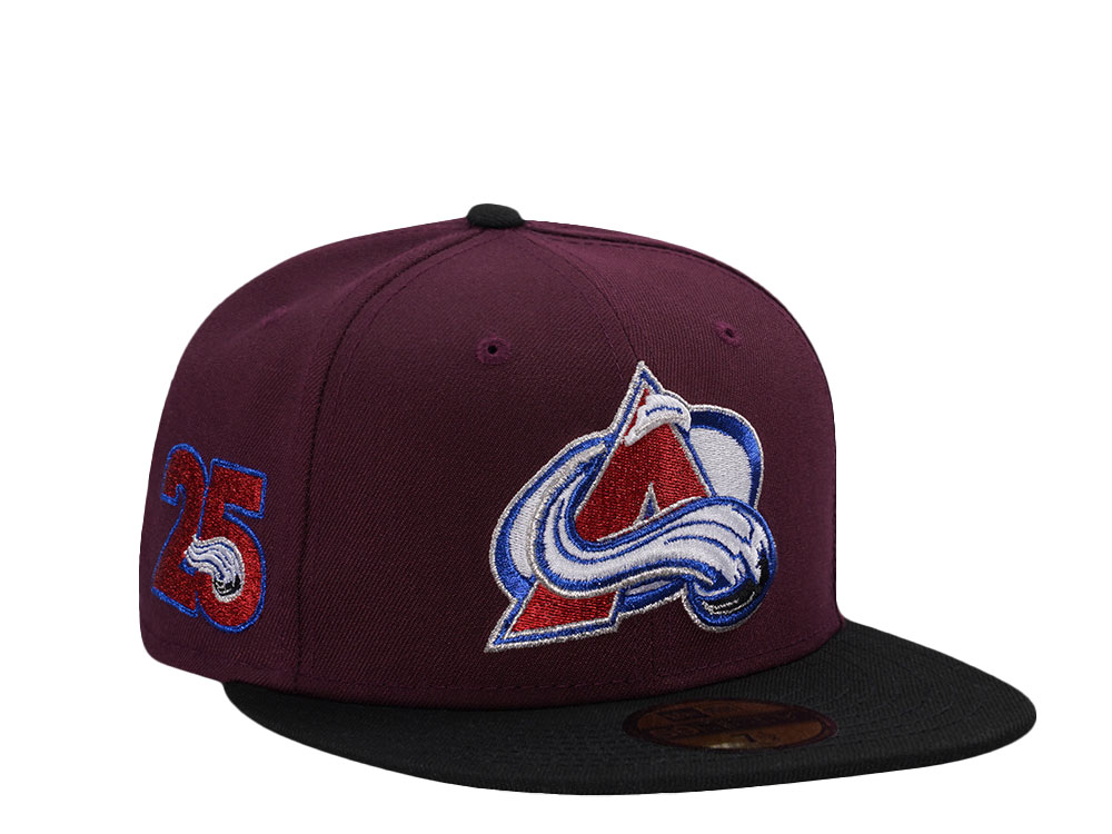 New Era Colorado Avalanche 25th Anniversary Maroon Two Tone Edition 59Fifty Fitted Cap