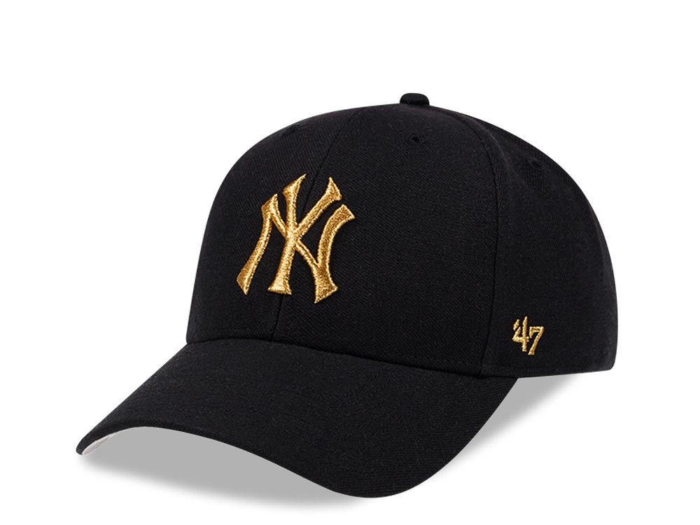 47Brand New York Yankees Black and Gold Classic Snapback Cap