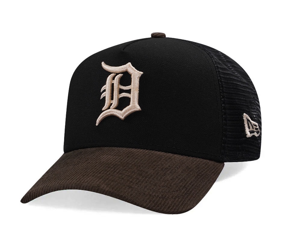 New Era Detroit Tigers Walnut Corduroy Trucker Edition 9Forty A Frame Snapback Cap