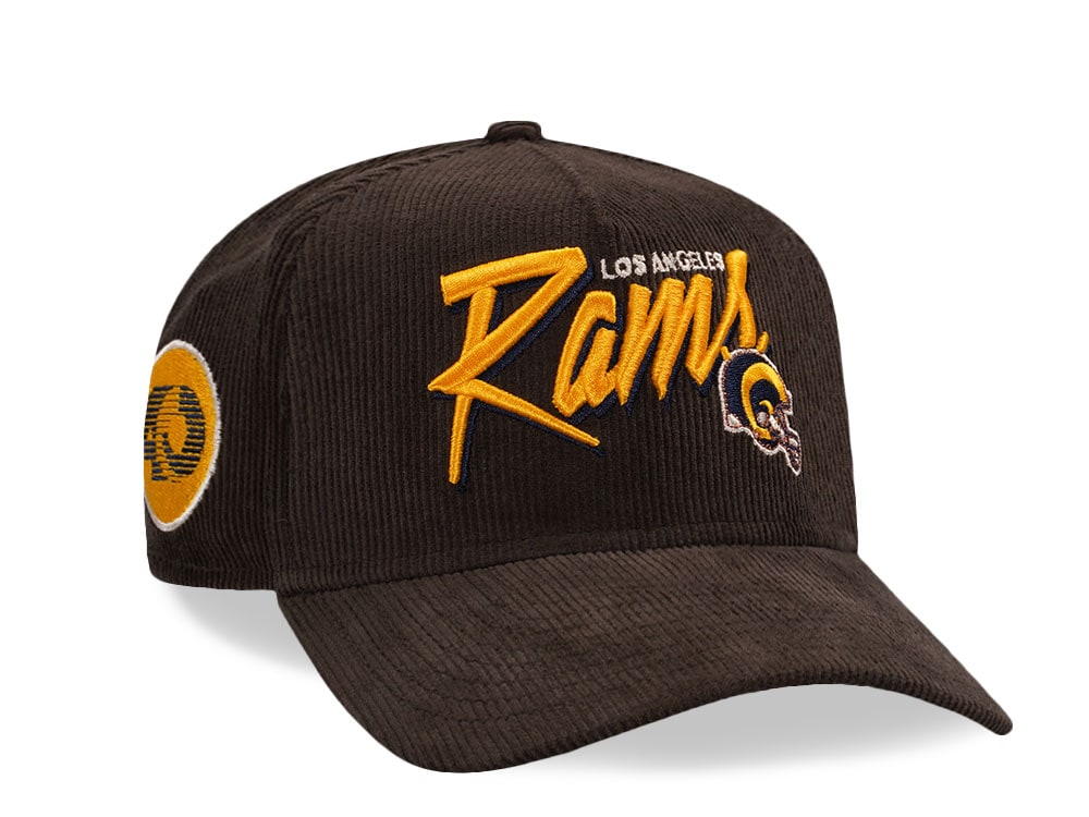 New Era Los Angeles Rams 40th Anniversary Walnut Corduroy Edition 9Forty A Frame Snapback Cap
