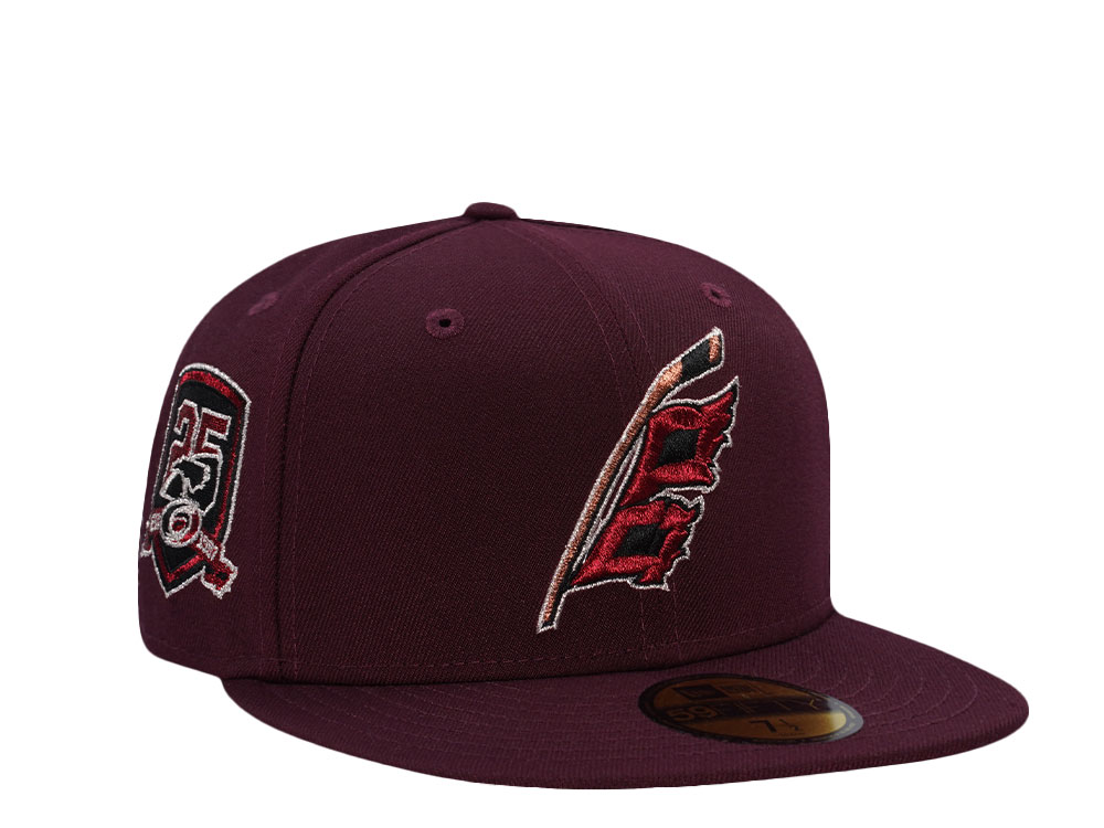 New Era Carolina Hurricanes 25th Anniversary Maroon Prime Edition 59Fifty Fitted Cap