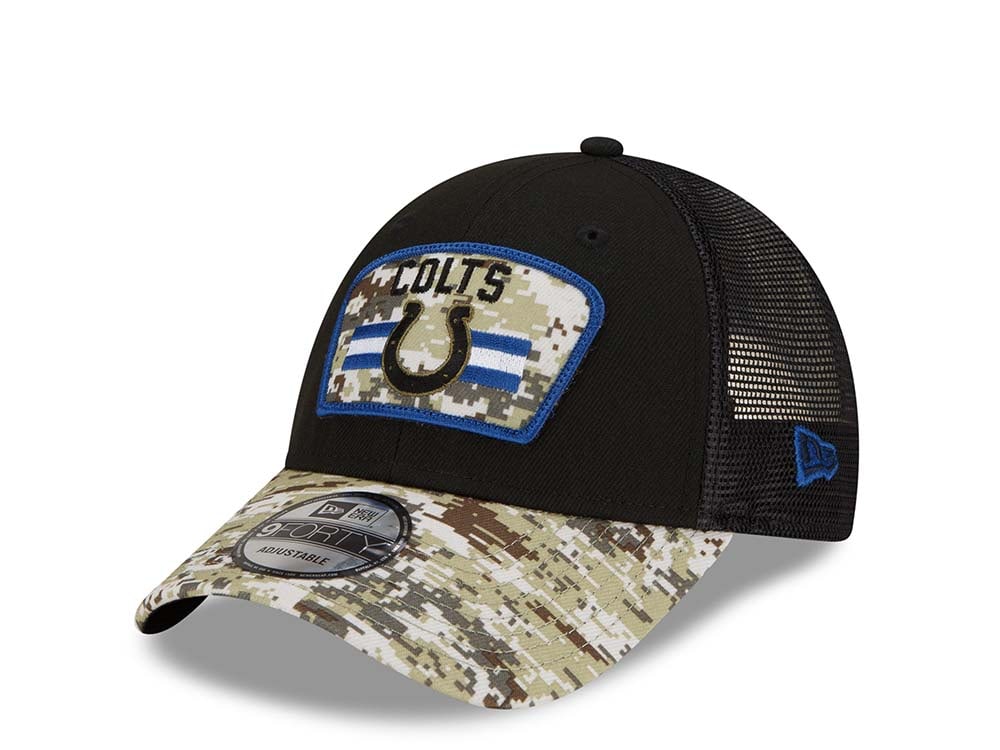 New Era Indianapolis Colts Salute to Service 21 9Forty Trucker Snapback Cap