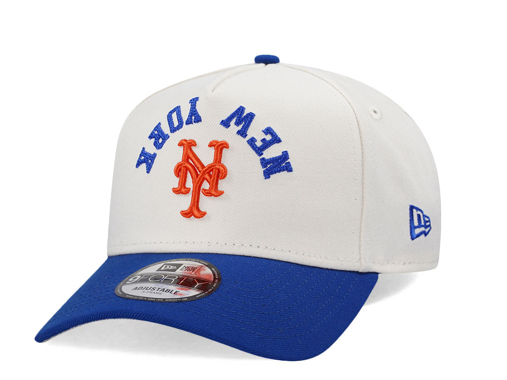 New Era New York Mets Giants Script Chrome Two Tone Edition 9Forty A Frame Snapback Cap