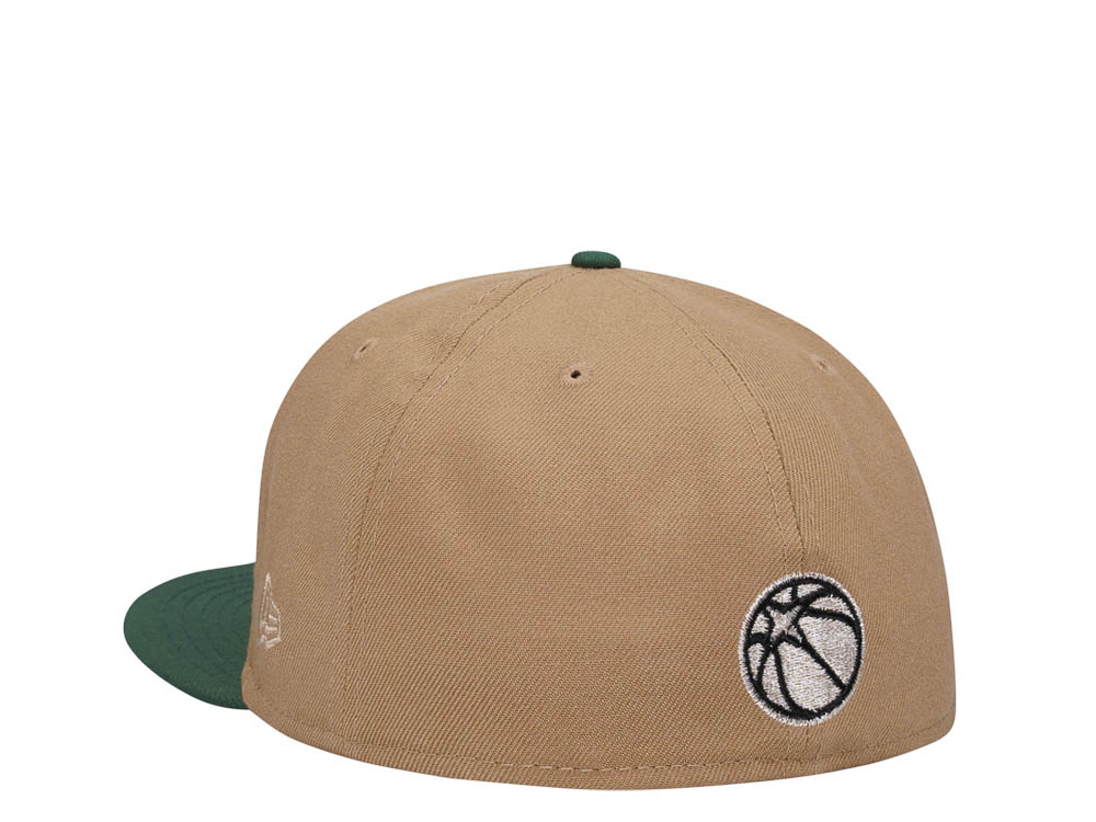 New Era Minnesota Timberwolves Khaki Green Two Tone Classic Edition 59Fifty Fitted Cap
