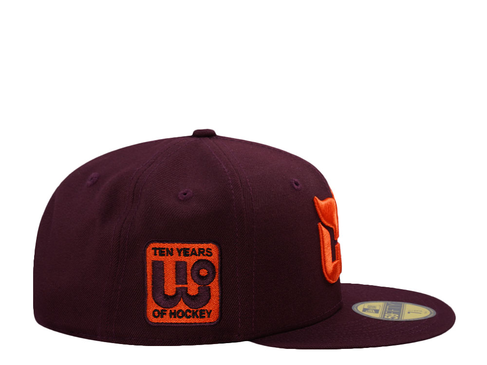 New Era Hartford Whalers 10th Anniversary Maroon Prime Edition 59Fifty Fitted Cap