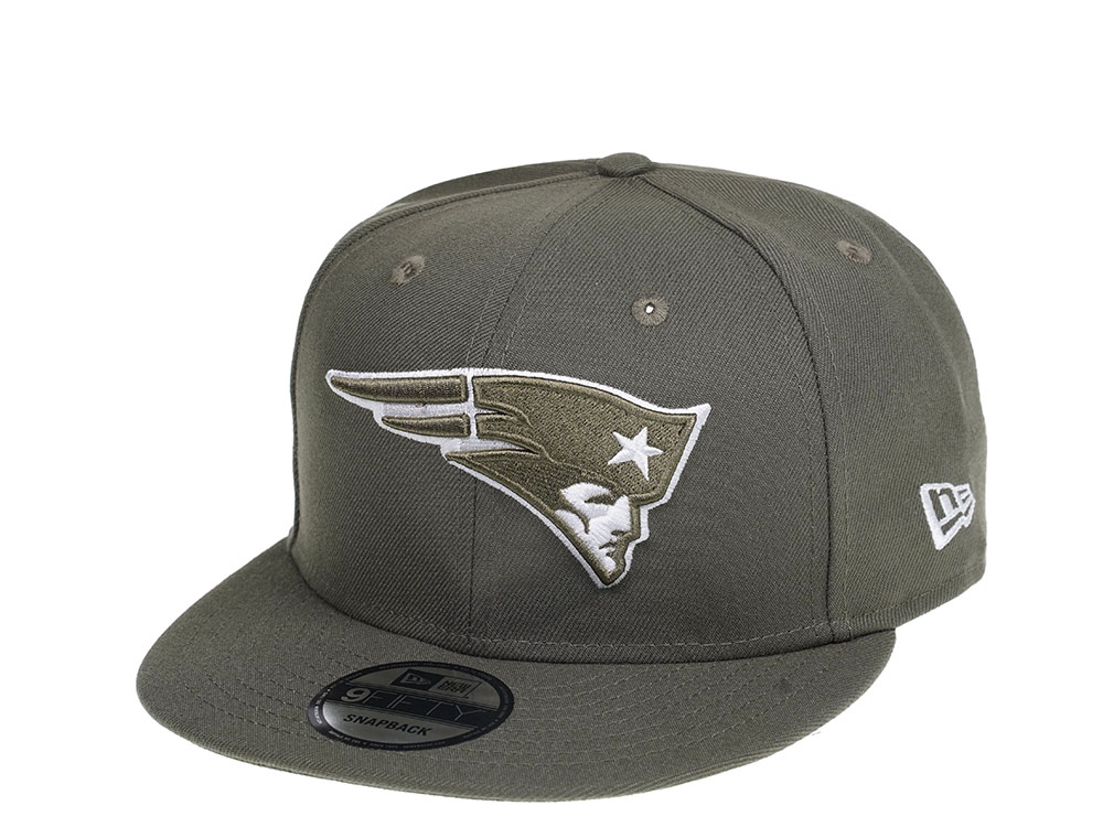 New Era New England Patriots Olive 9Fifty Snapback Cap