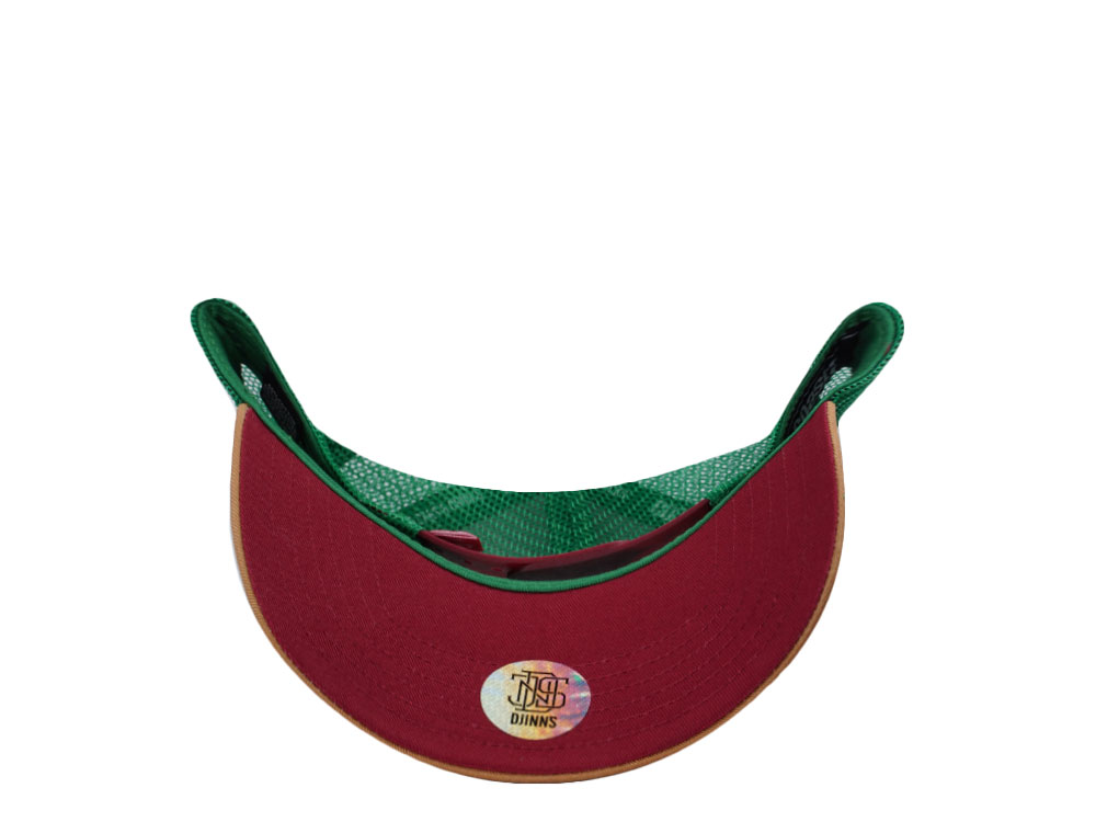 Djinns Fukushima Surf Club Olive Trucker Snapback Cap