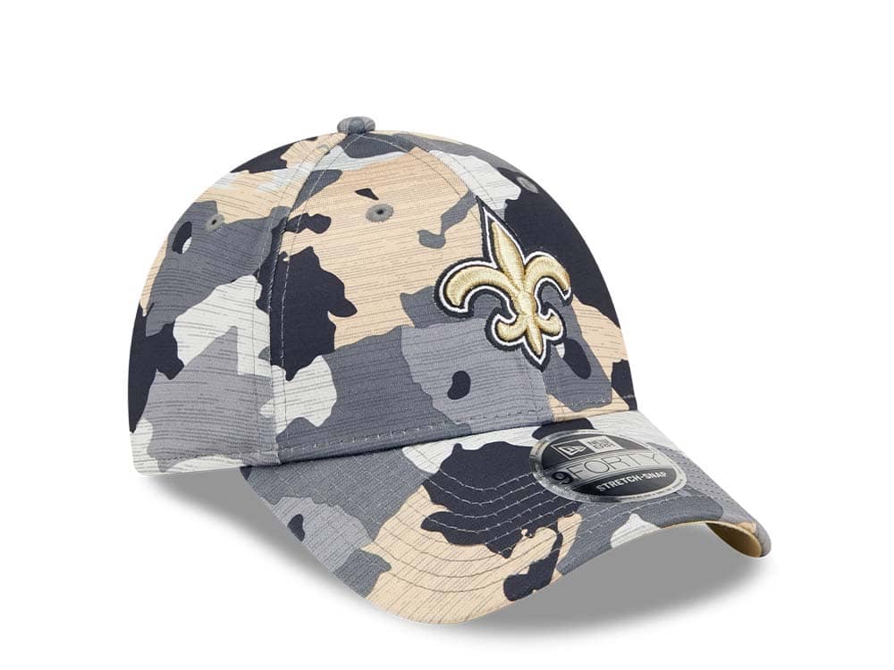 New Era New Orleans Saints NFL Training Camp 22 Camo 9Forty Stretch Snapback Cap