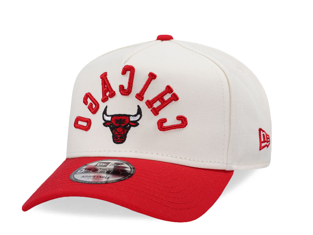 New Era Chicago Bulls Script Chrome Two Tone Edition 9Forty A Frame Snapback Cap