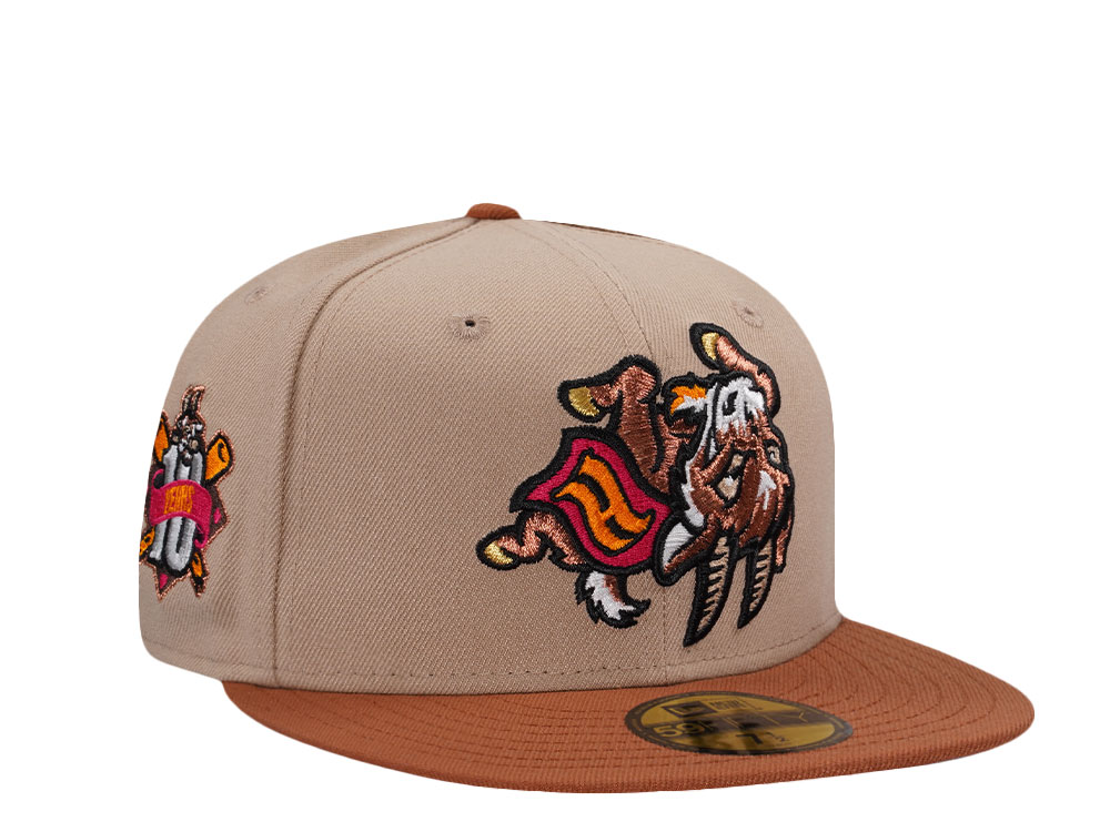 New Era Hartford Yard Goats 10th Anniversary Camel Two Tone Edition 59Fifty Fitted Cap
