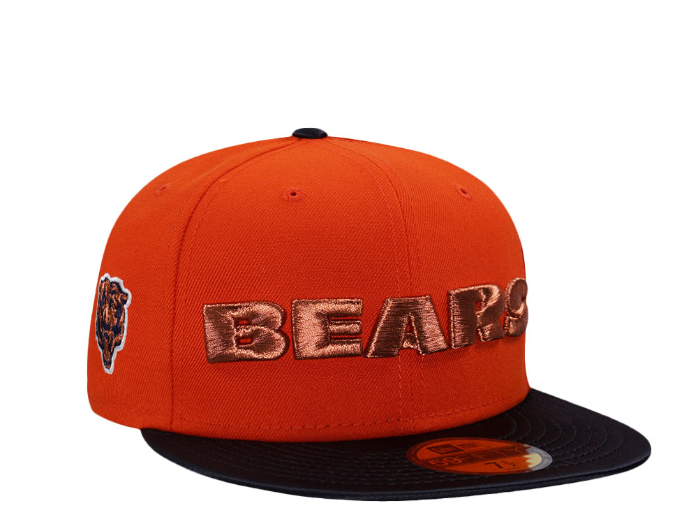 New Era Chicago Bears Orange Satin Brim Edition 59Fifty Fitted Cap