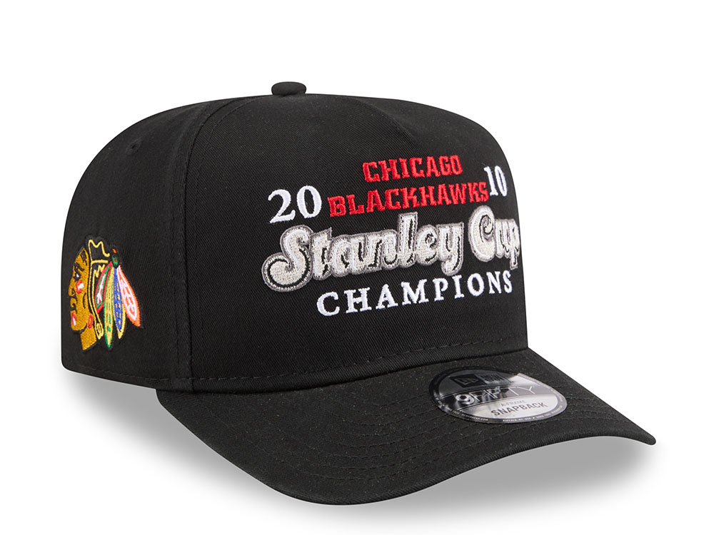 New Era Chicago Blackhawks Stanley Cup Champions 2010 Historic Black Edition 9Fifty A Frame Snapback Cap