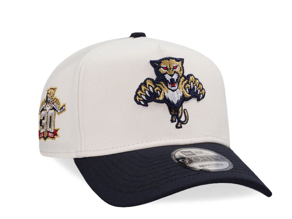 New Era Florida Panthers 30th Anniversary Chrome Two Tone Edition 9Forty A Frame Snapback Cap