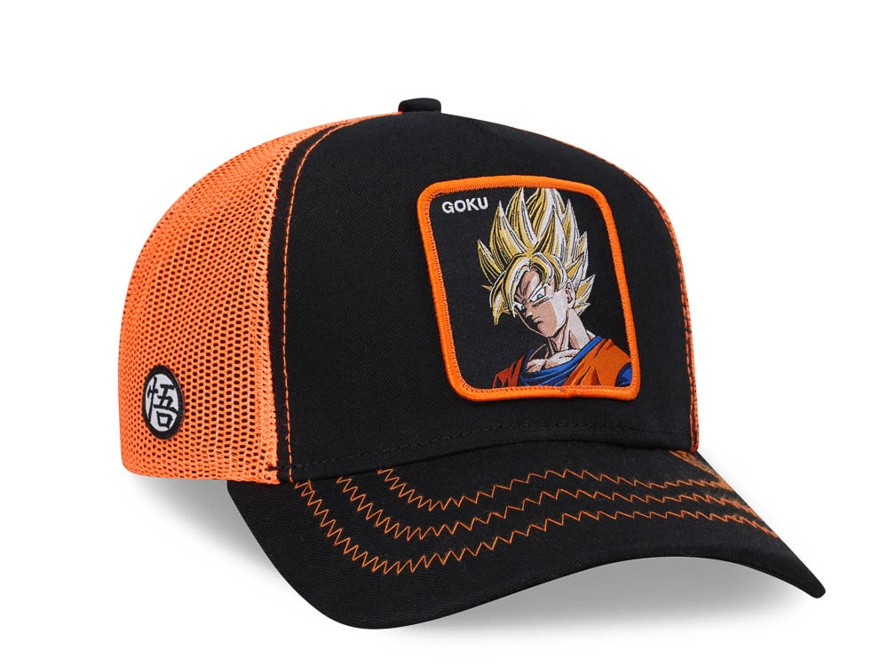 Capslab Dragonball Z Goku Black and Orange Trucker Snapback Cap