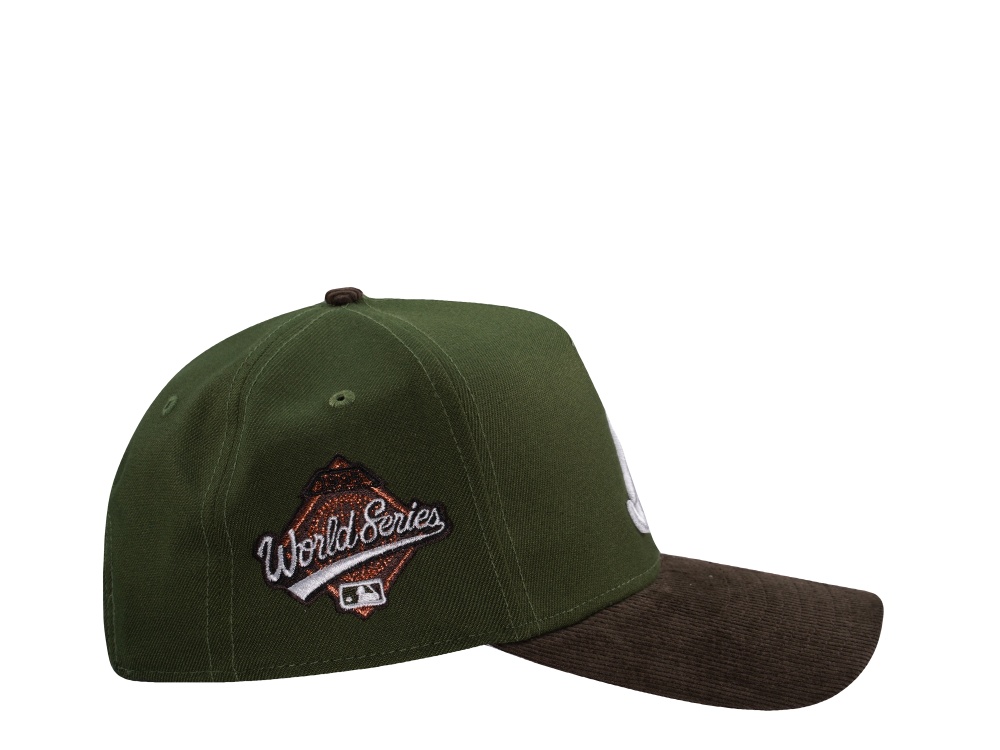 New Era Atlanta Braves World Series 1995 Rifle Green Walnut Corduroy Two Tone Edition 9Forty A Frame Snapback Cap