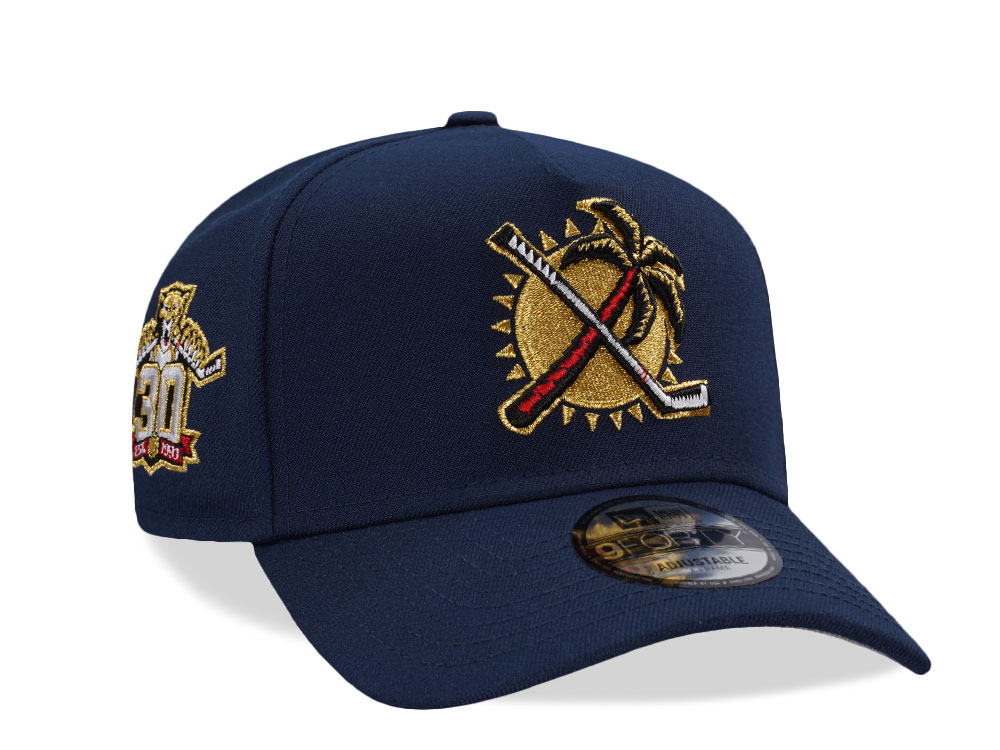 New Era Florida Panthers 30th Anniversary Navy Prime Edition 9Forty A Frame Snapback Cap