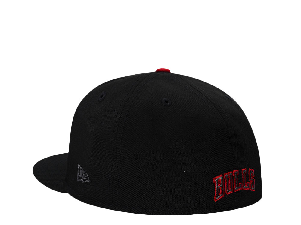 New Era Chicago Bulls Three Time Champions Blackout Prime Edition 59Fifty Fitted Cap