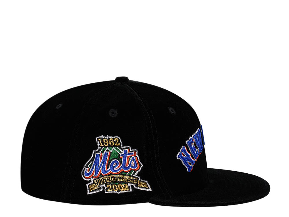 New Era New York Mets 40th Anniversary Black Velvet Edition 59Fifty Fitted Cap
