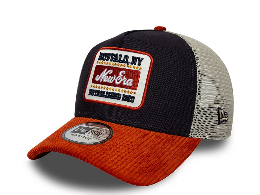 New Era Patch Navy Edition 9Forty A Frame Trucker Snapback Cap