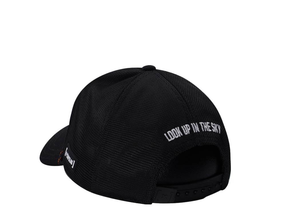 Capslab Superman Silver Logo Black Trucker Snapback Cap